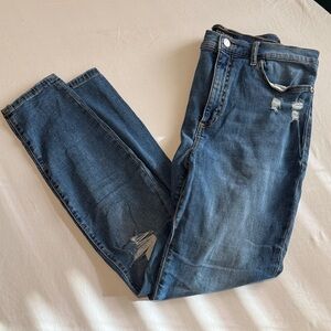 Banana Republic Women's Distressed Blue Skinny Jeans